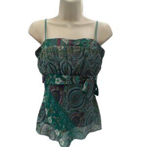 Trixxi Women's Multi-Color Spaghetti Strap Top Size Medium